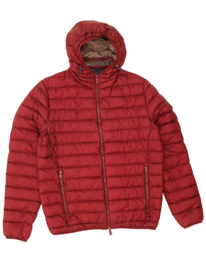Ciesse Piumini Herren-Jacke mit Kapuze, gepolstert, EU 50, mittleres Burgunderrot