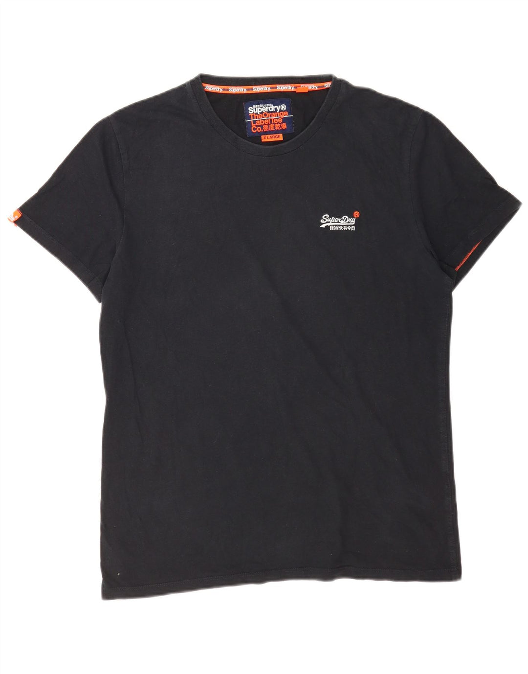 Superdry Herren T-Shirt Top XL Schwarz Baumwolle