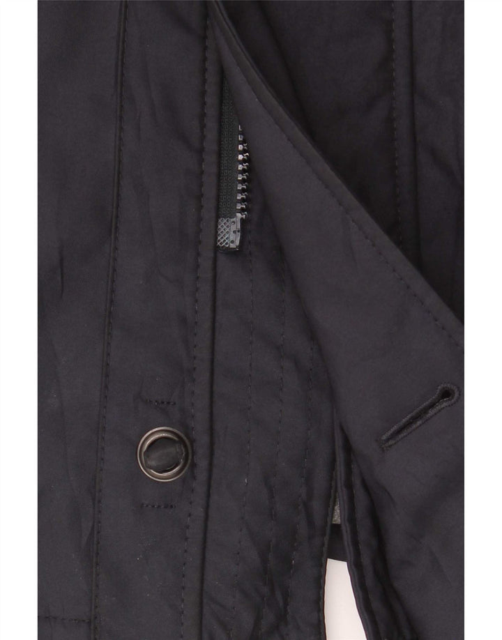 Bond Street Herren-Windbreaker-Mantel IT 52 XL Marineblaues Polyester