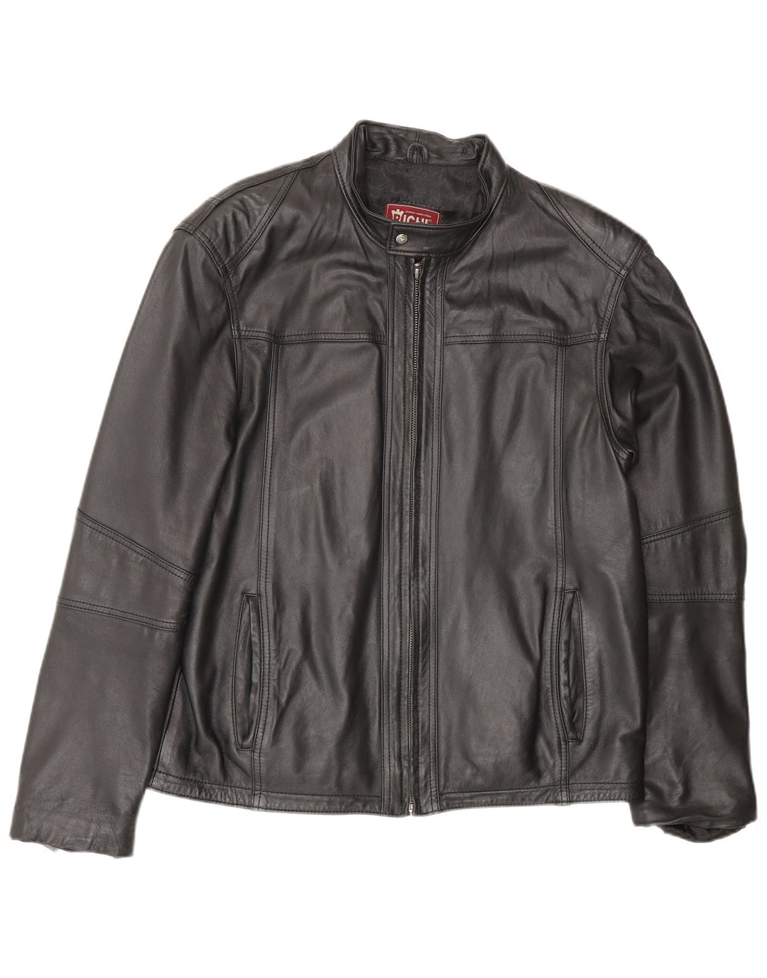 Vintage Herren Lederjacke UK 40 Großes schwarzes Leder