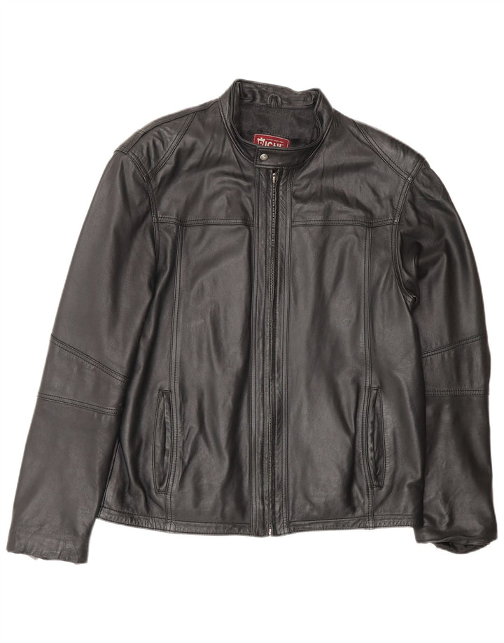 Vintage Herren Lederjacke UK 40 Großes schwarzes Leder