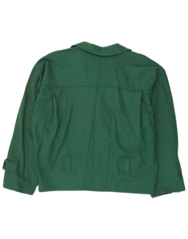 Vintage Damen übergroße zweireihige Blazerjacke UK 16 Large Grün
