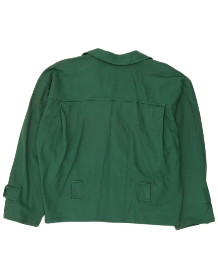 Vintage Damen übergroße zweireihige Blazerjacke UK 16 Large Grün