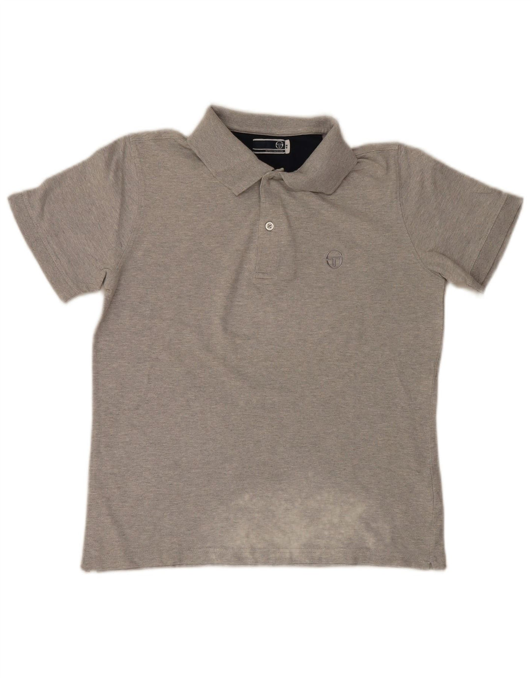 Sergio Tacchini Herren Poloshirt IT 48 Small Grau Baumwolle
