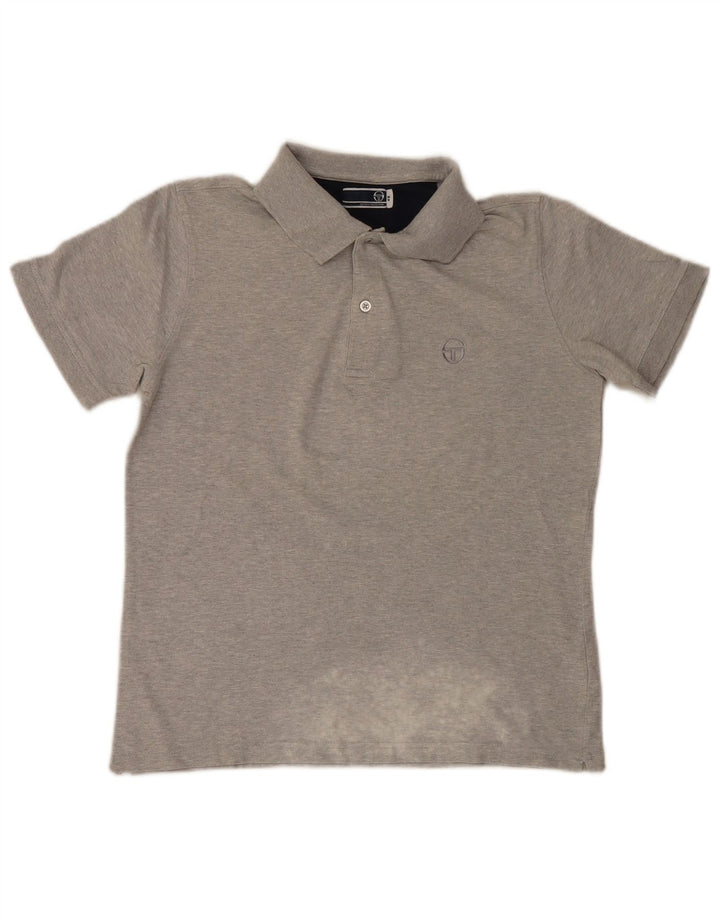 Sergio Tacchini Herren Poloshirt IT 48 Small Grau Baumwolle