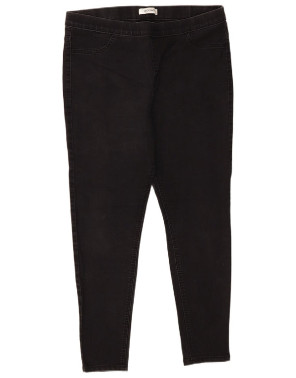 Marks & Spencer Damen Jegging-Jeans UK 16 Large W34 L25 Schwarze Baumwolle