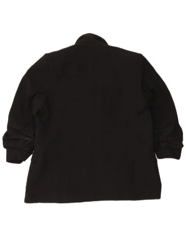 Marks & Spencer Offene Damen-Blazerjacke, UK 14, Größe L, Schwarz, Polyester