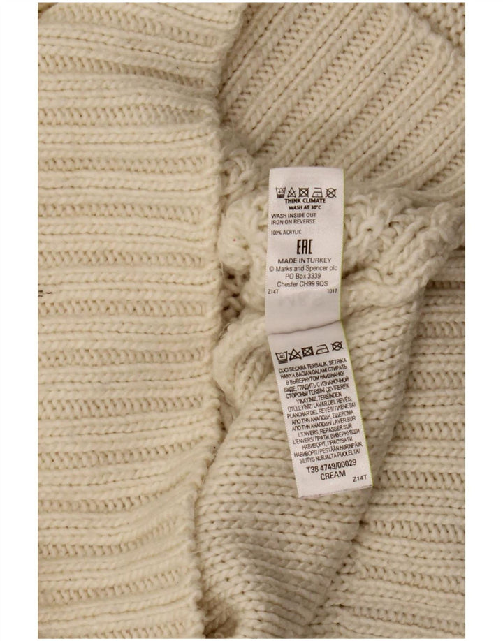Marks & Spencer Damen-Pullover mit Rollkragen, Gr. 40, Gr. Off White