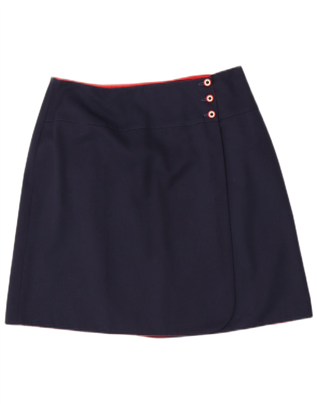 Vintage Damen Wende-Wickelrock Medium W30 Marineblau