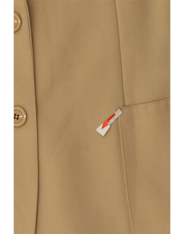 Vintage Damen 2-Knopf-Blazerjacke IT 42 Mittelbeige