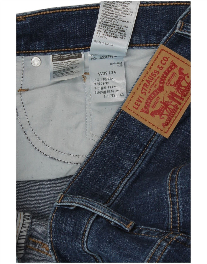 Levi's Damen 312 Shaping Slim Jeans W29 L34 Blaue Baumwolle