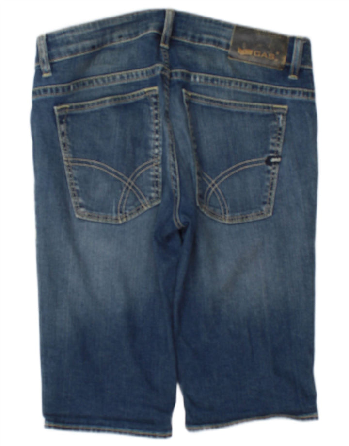 Gas Herren Jeansshorts W31 mittelblaue Baumwolle