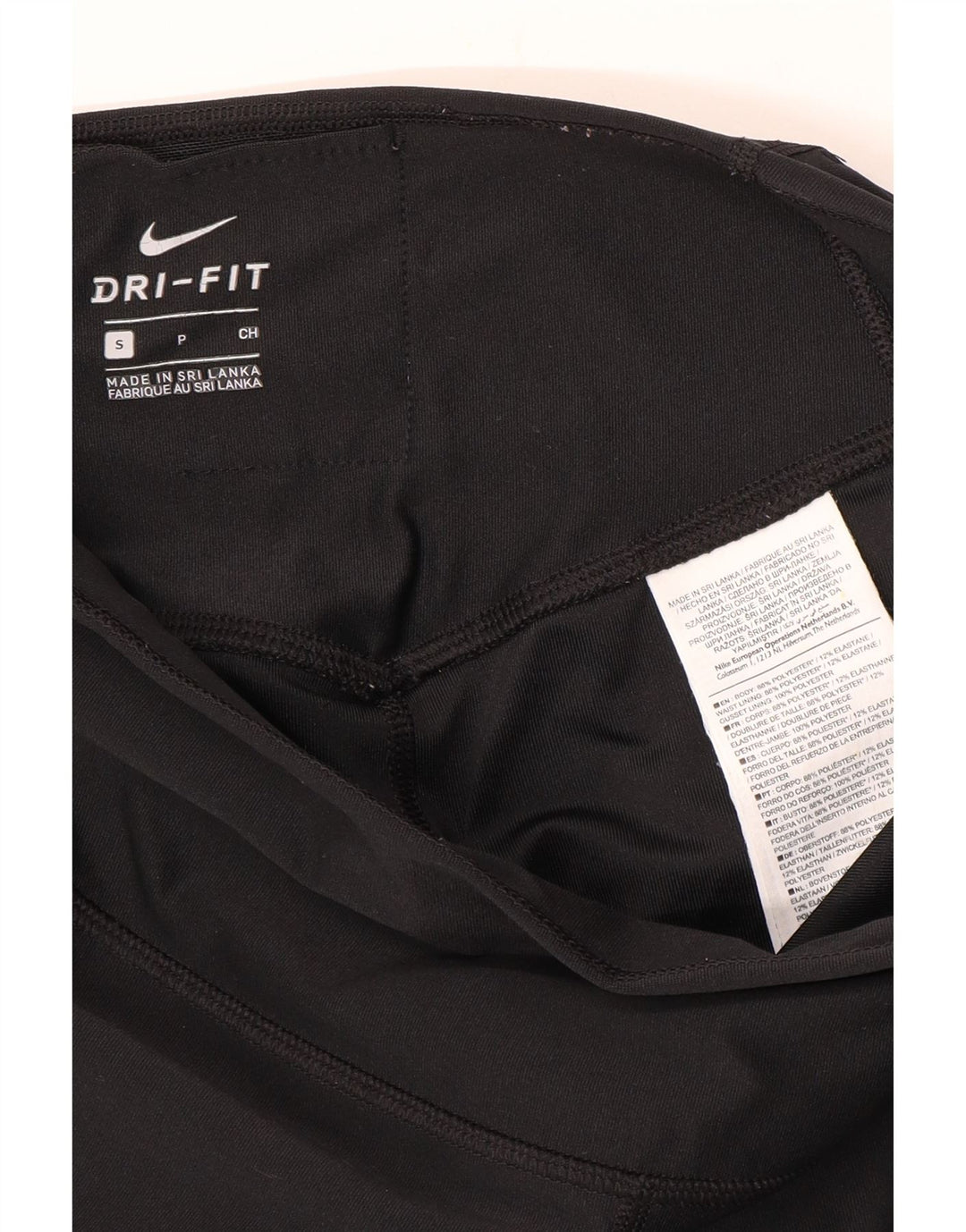 Nike Damen Dri Fit Graphic Leggings UK 10 Small Schwarz Polyester