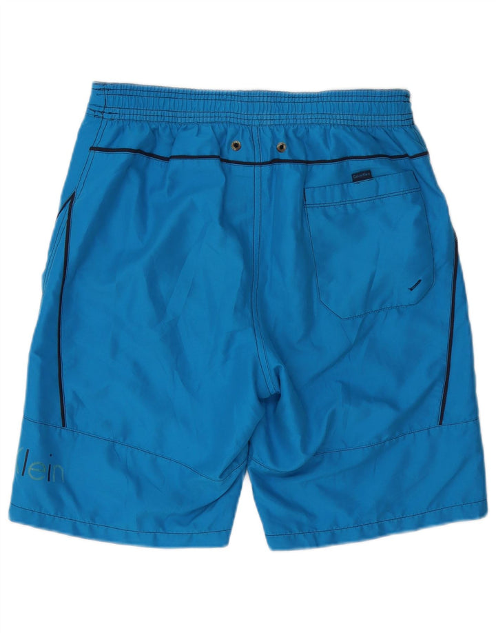 Calvin Klein Herren Badeshorts mit Grafik, Größe S, Blau, Polyester