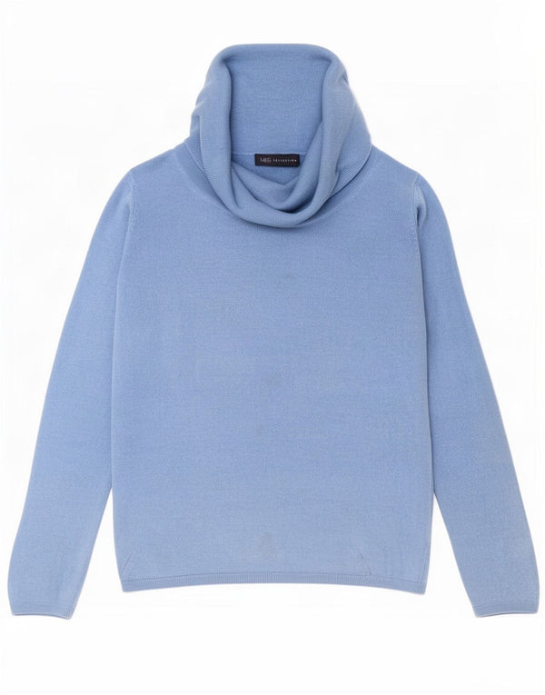 Marks & Spencer Rollkragenpullover für Damen, UK 16, Größe L, Blau, Acryl
