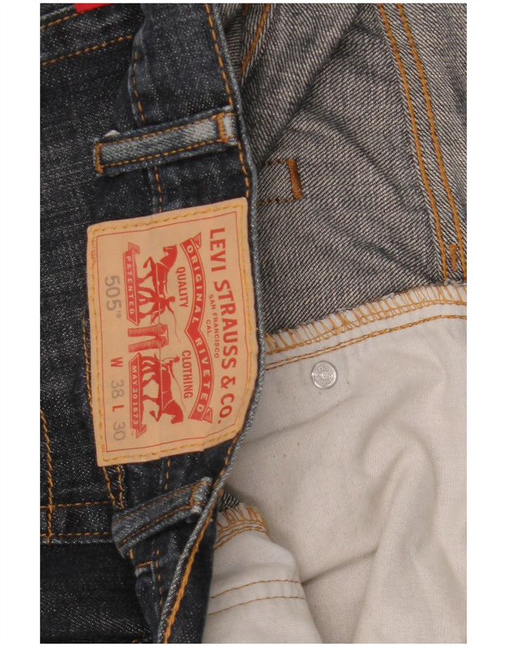 Levi's Herren 505 Straight Jeans W38 L30 Marineblau
