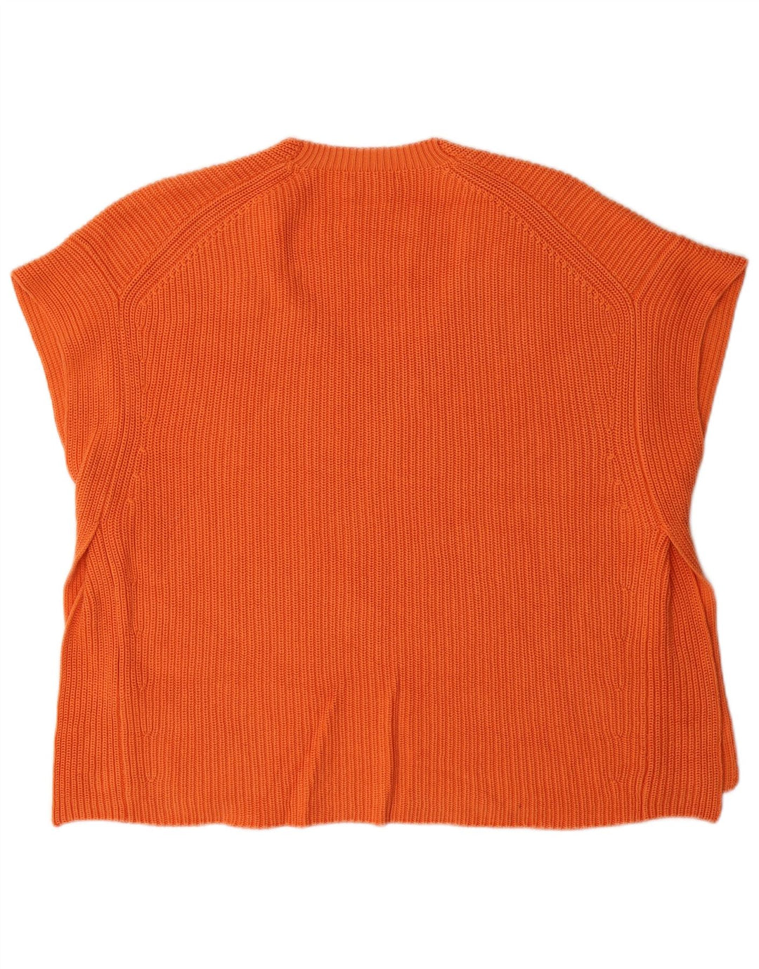Massimo Dutti Damen Übergroßes Weste-Tanktop UK 14 Mittelorange Baumwolle