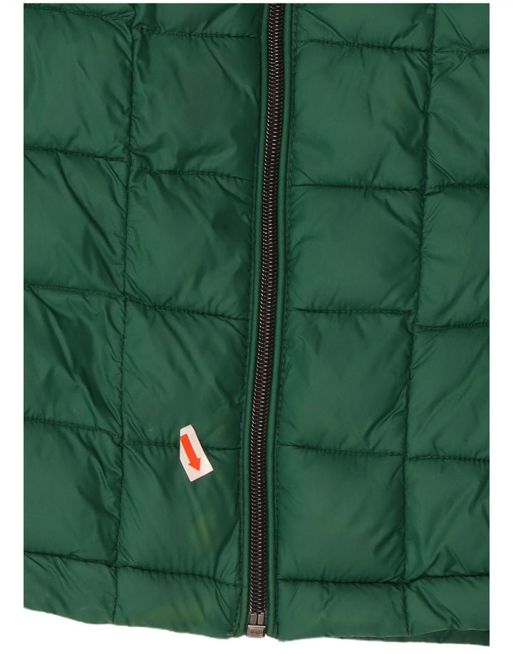 Michael Kors Wattierte Damenjacke mit Kapuze, UK 14, mittelgrünes Nylon