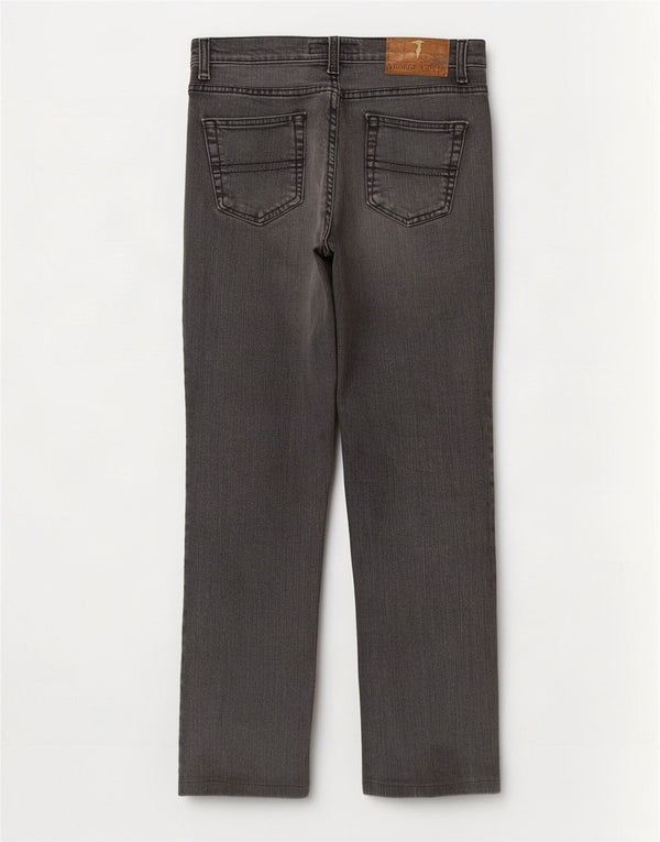 Trussardi Damen Straight Jeans W27 L28 Graue Baumwolle