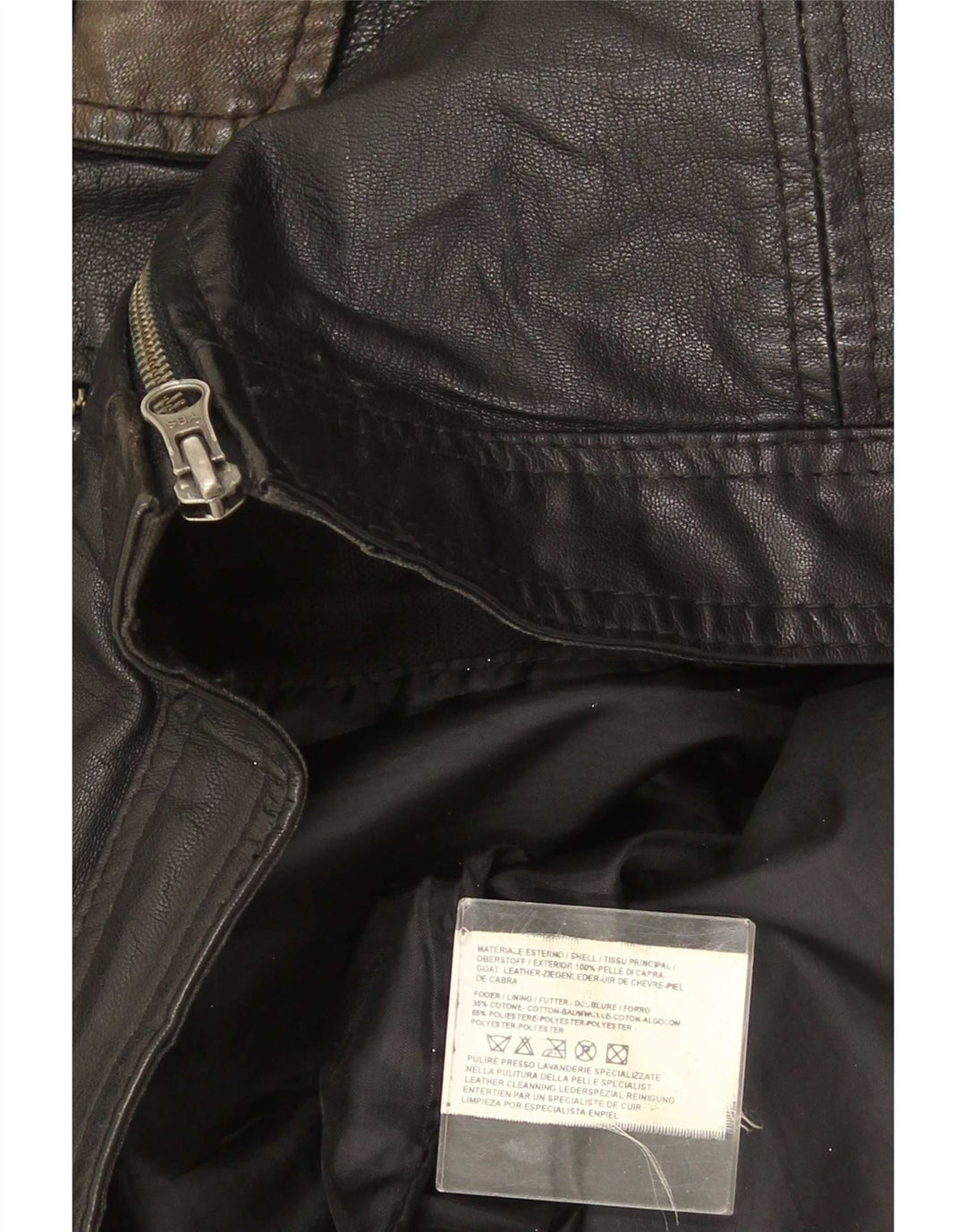 Metropolitan Herren Lederjacke IT 52 XL Schwarzes Leder
