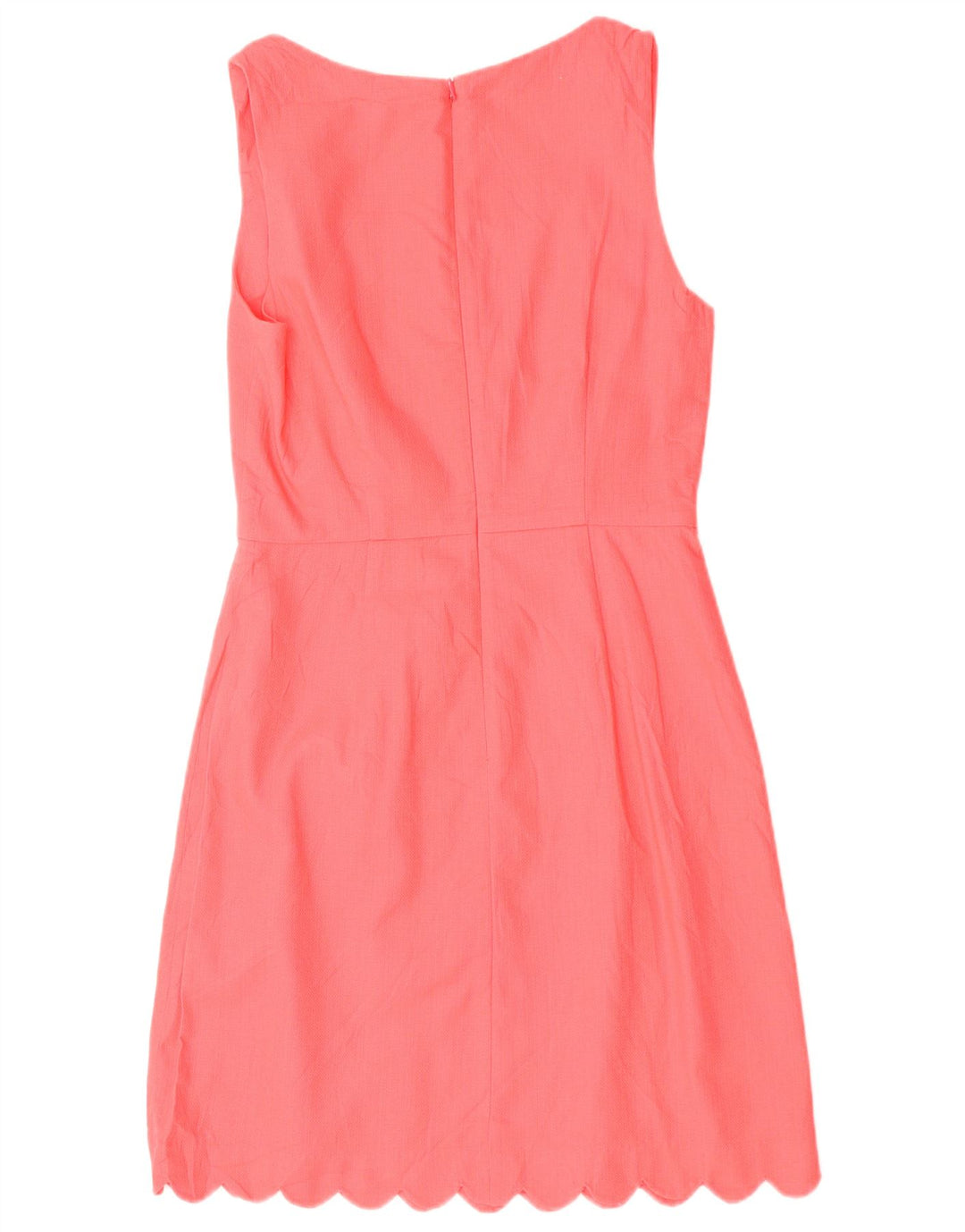 J. CREW Damen Ärmelloses A-Linien-Kleid US 6 Mittelrosa Baumwolle