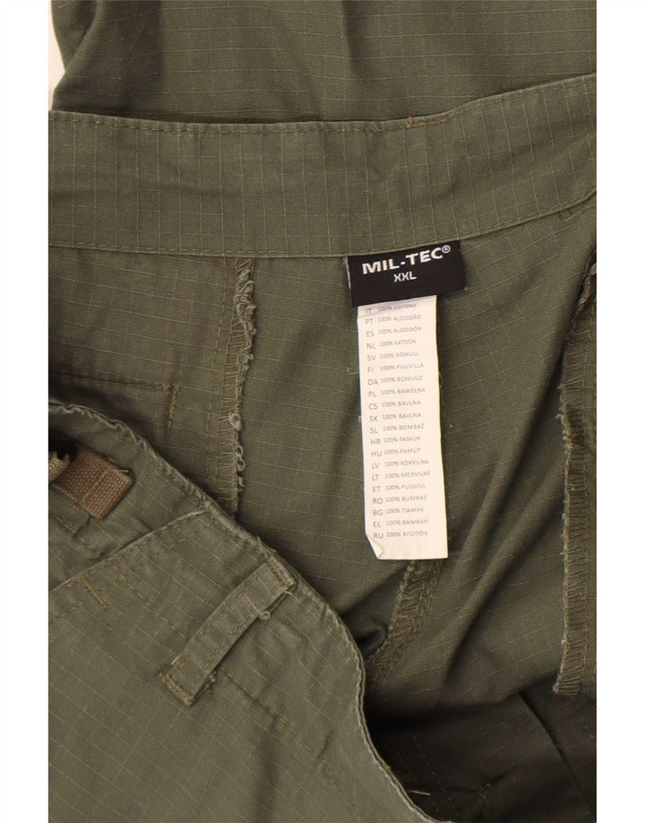 Mil-Tec Herren Cargoshorts 2XL W42 Khaki Baumwolle