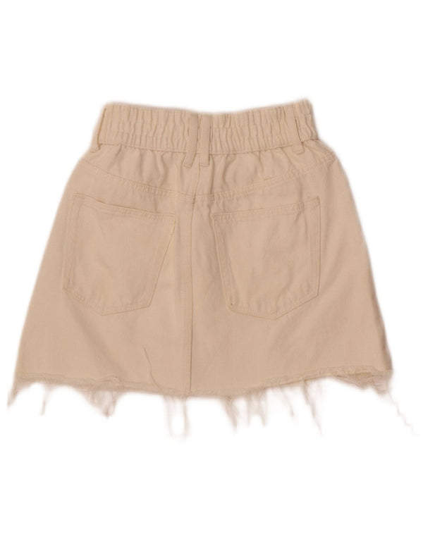 Zara Jeansrock für Mädchen, 9–10 Jahre, W22, gebrochenes Weiß