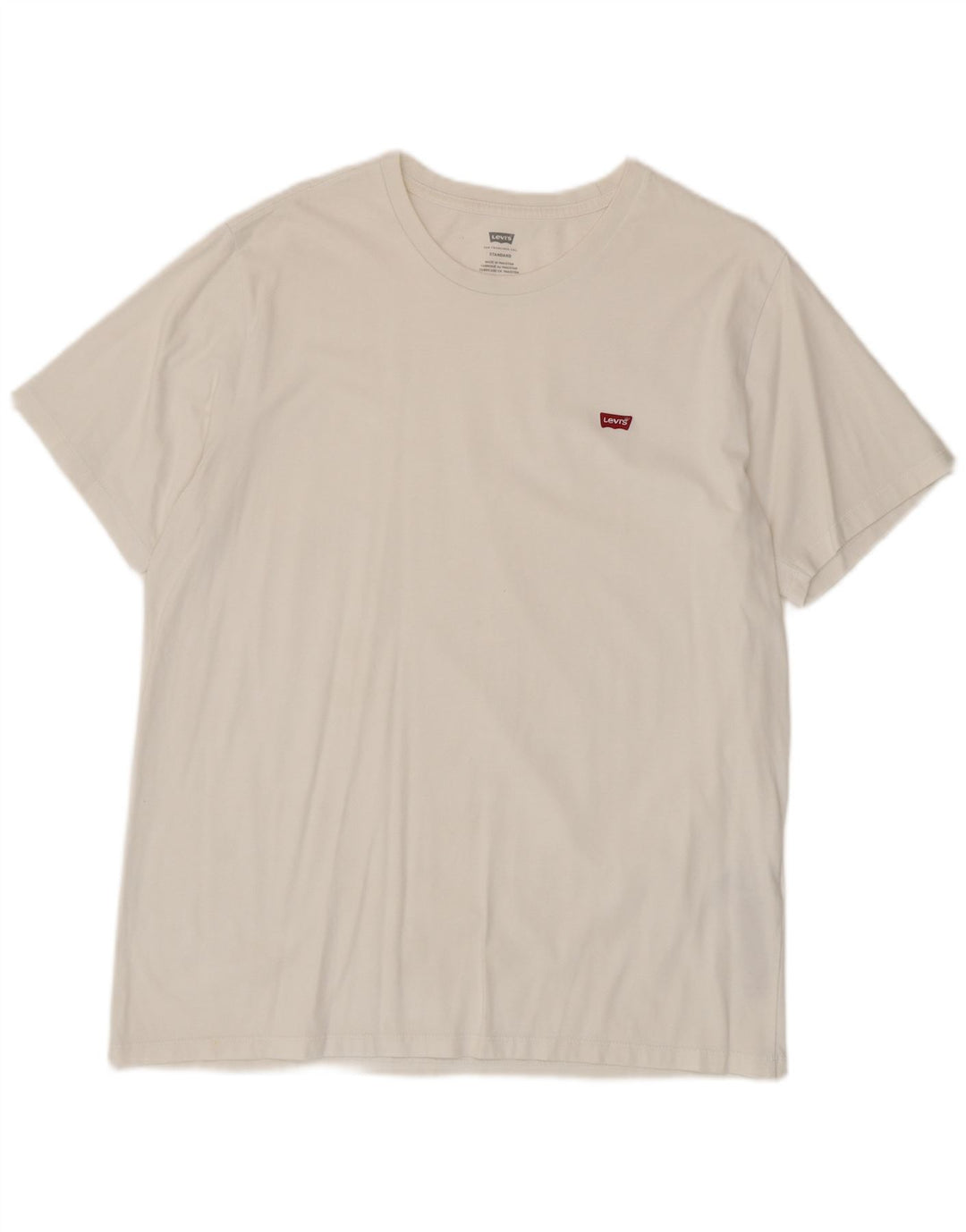 Levi's Herren Standard T-Shirt Top Large Weiß Baumwolle