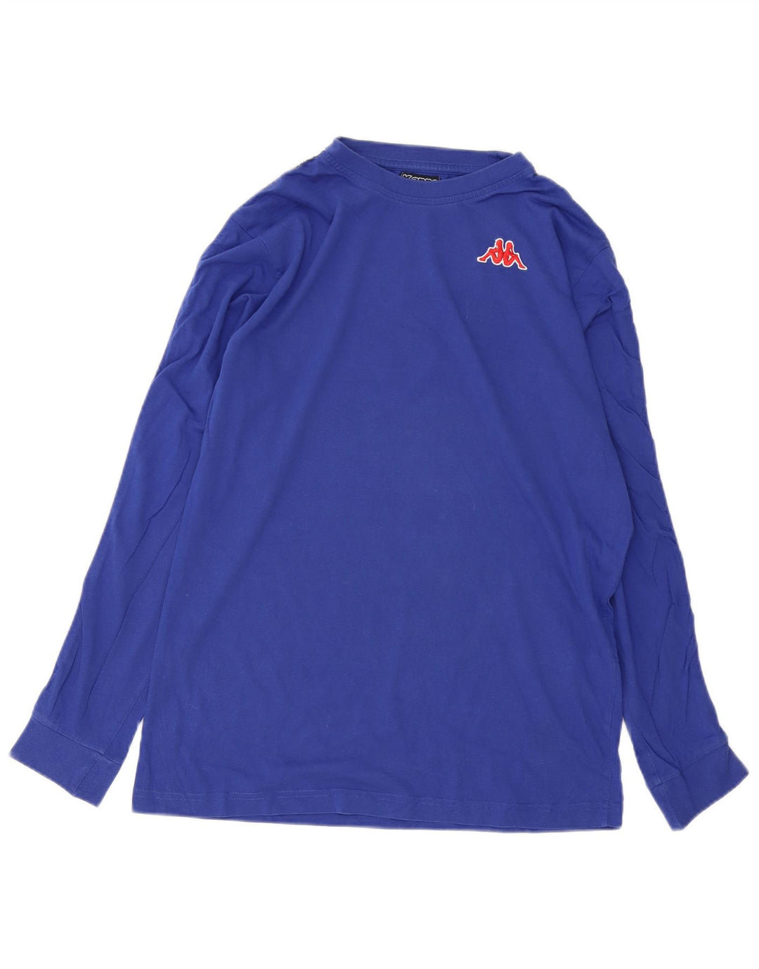 Kappa Herren-Oberteil, langärmelig, mittelblaue Baumwolle