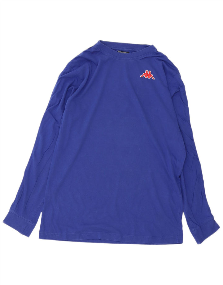 Kappa Herren-Oberteil, langärmelig, mittelblaue Baumwolle