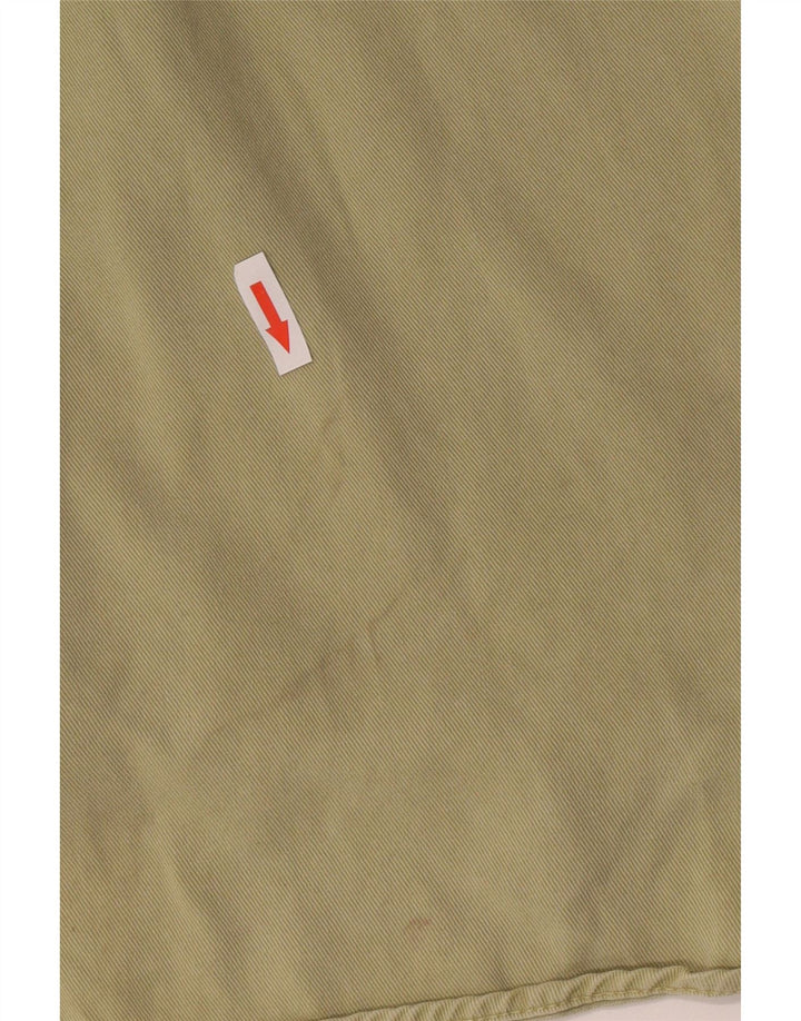 Zara Damen Übergroßes Jeanshemd UK 10 Small Khaki Lyocell