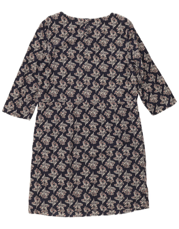 Seasalt Cornwall Damen Etuikleid UK 12 Medium Marineblau mit Blumenmuster