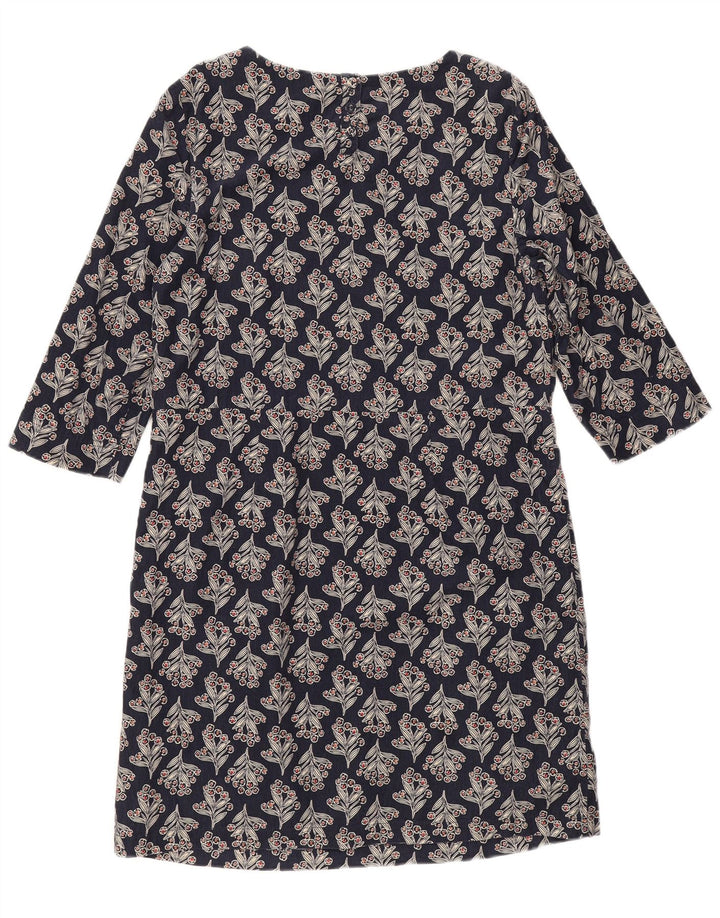 Seasalt Cornwall Damen Etuikleid UK 12 Medium Marineblau mit Blumenmuster