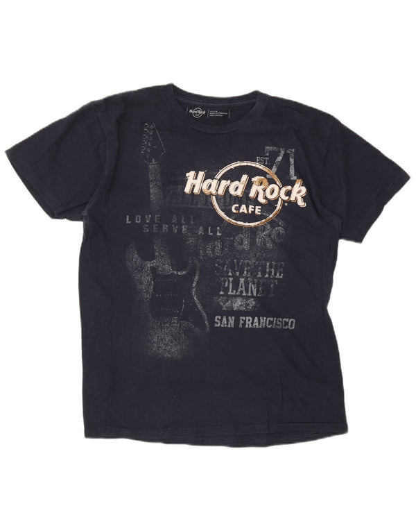 Hard Rock Cafe Herren San Francisco Grafik-T-Shirt aus mittelschwarzer Baumwolle