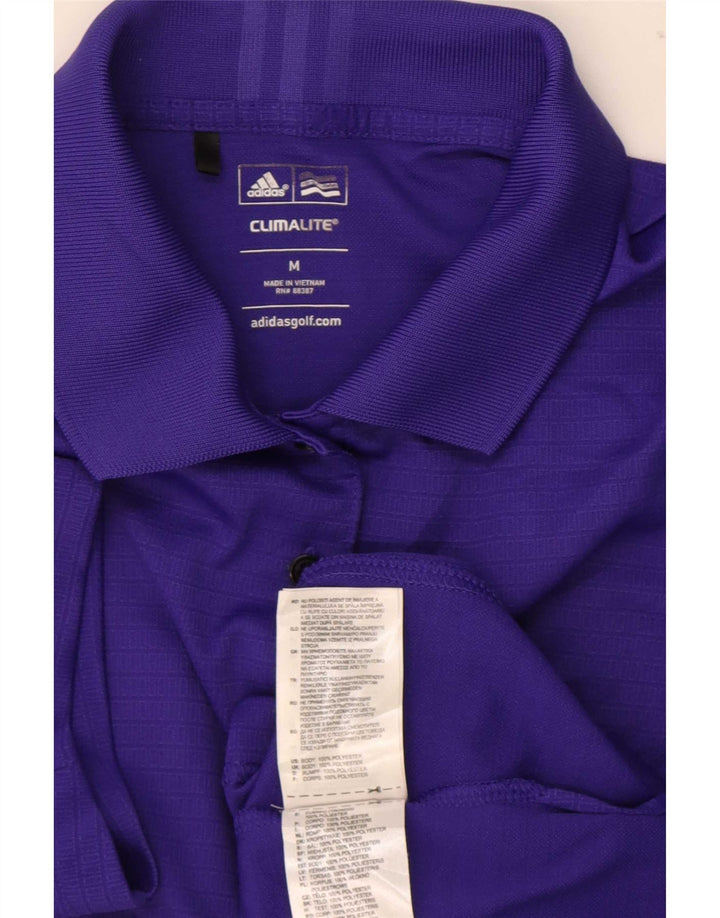 Adidas Damen Climalite Poloshirt UK 12 Medium Lila Polyester