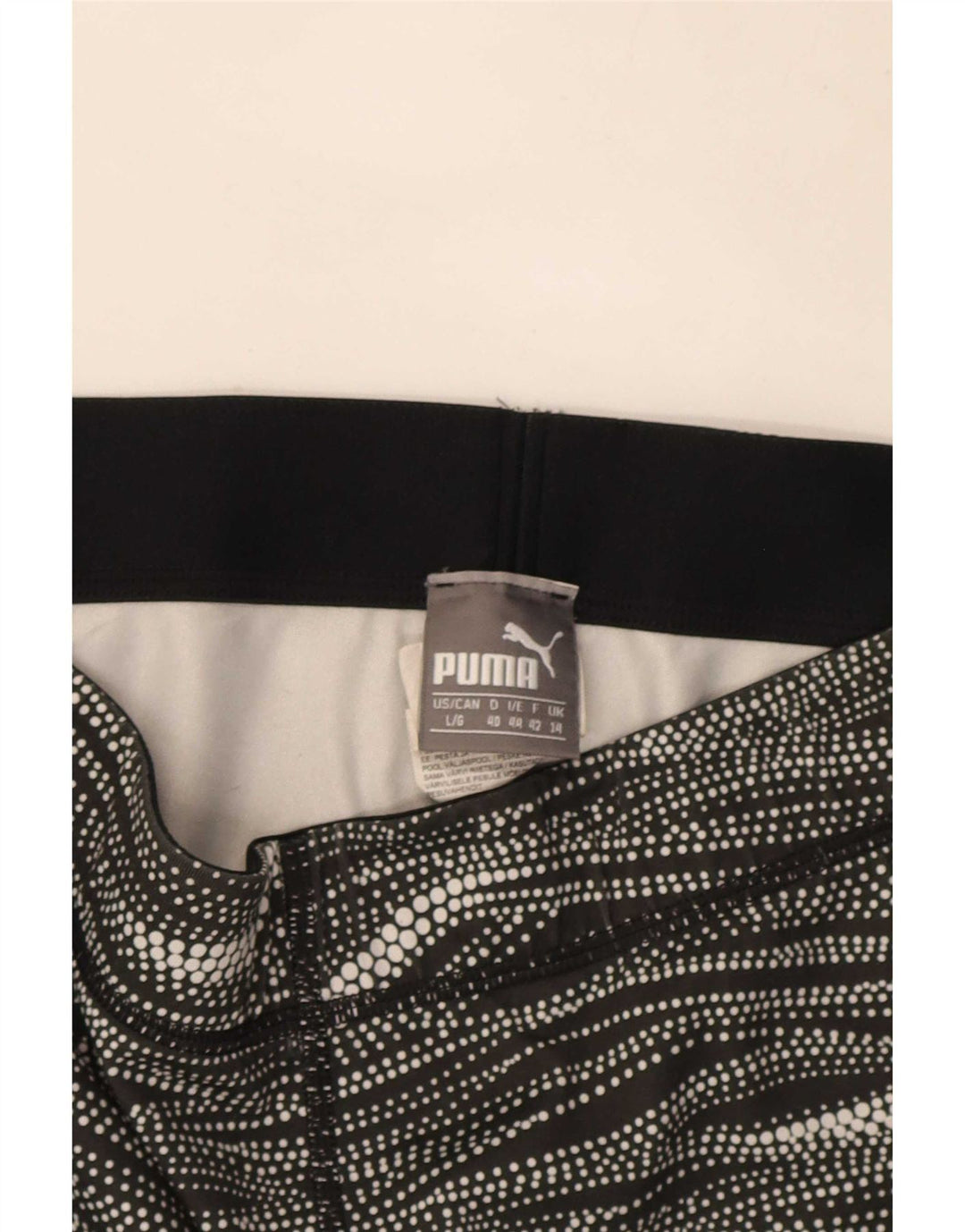 Puma Damen Capri-Leggings UK 14 Mittelschwarz gestreift Polyester