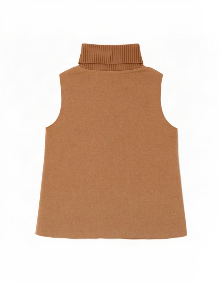 Zara Damen Weste Top UK 12 Mittelbeige Baumwolle