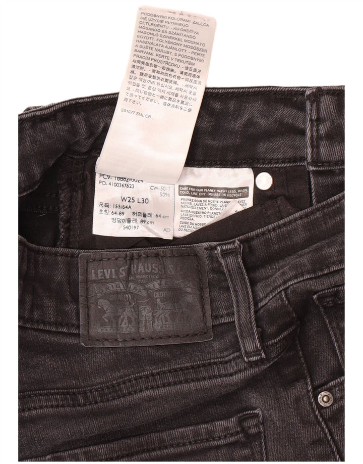 Levi's Damen 510 Skinny Jeans W25 L30 Grau Baumwolle Classic