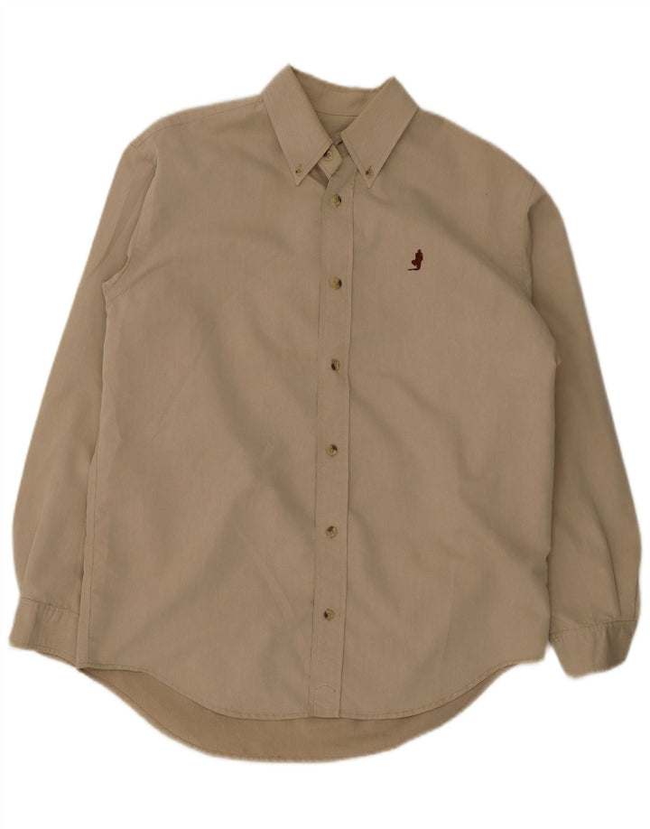 Marlboro Classics Herrenhemd aus Baumwolle in Mittelbeige