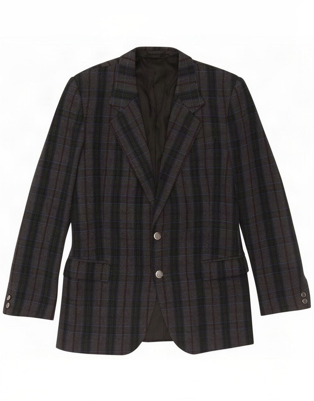 Marzotto Herren 2-Knopf-Blazerjacke UK 38 Mittelgrau kariert