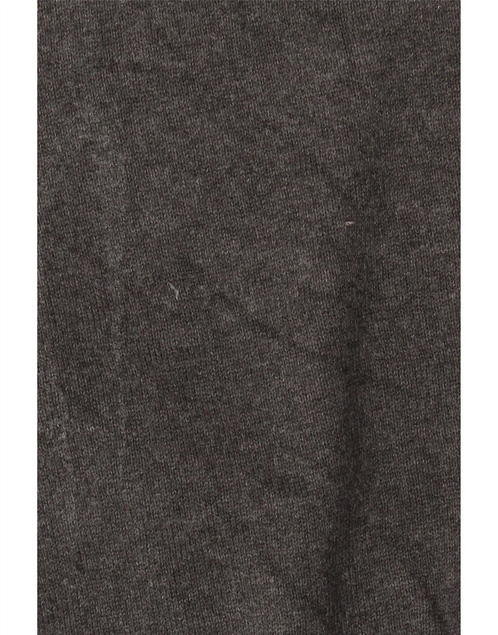 Marks & Spencer Herren-Pullover, reguläre Passform, V-Ausschnitt, XL, graue Baumwolle