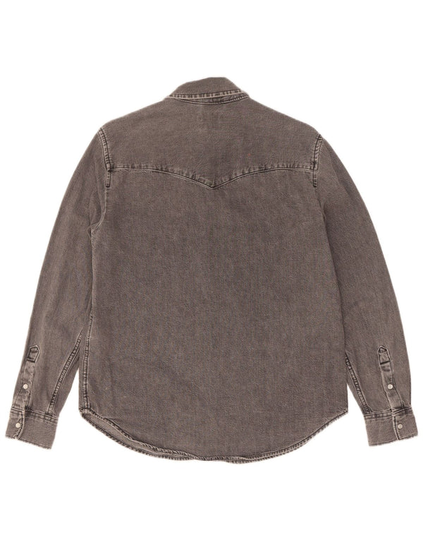 Levi's Damen Jeanshemd UK 14 mittelgraue Baumwolle