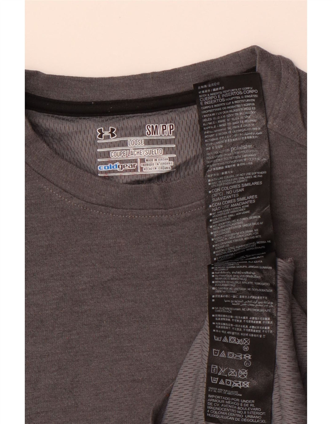 UNDER ARMOUR Herren Cold Gear T-Shirt Top Small Grau Polyester