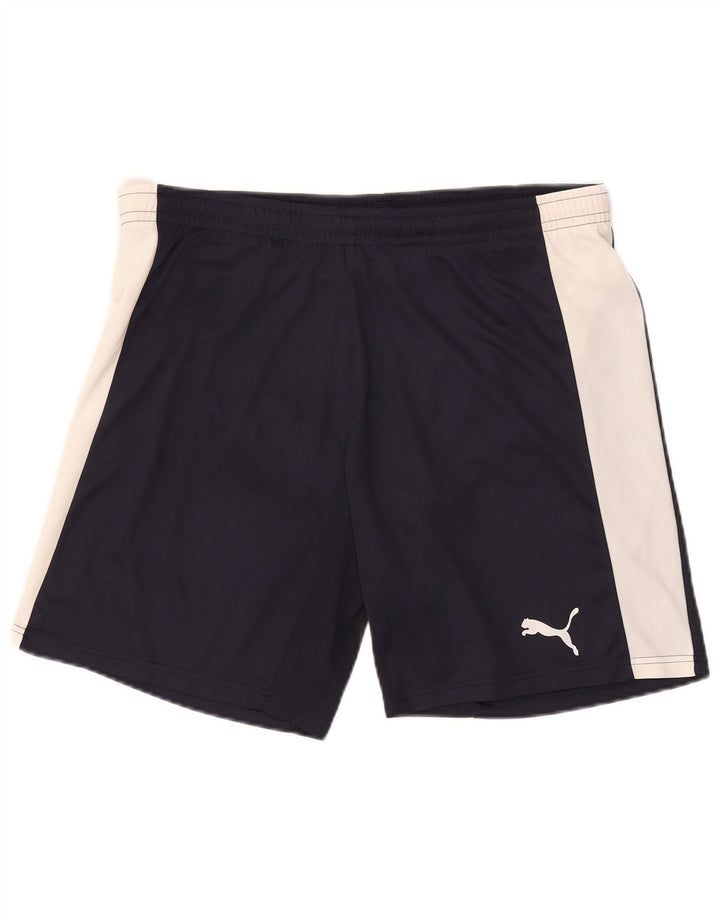 Puma Herren Sportshorts Medium Marineblau Colourblock Polyester