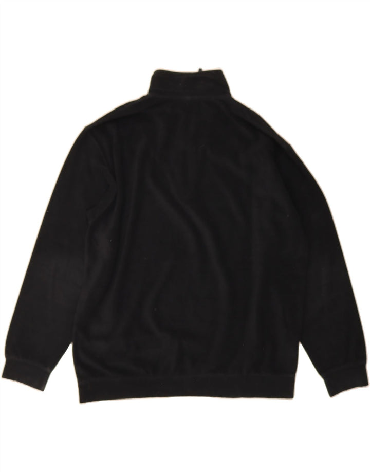 NORTH SAILS Mens Zip Neck Fleece Jumper XL Black Polyester Vintage North Sails and Second-Hand North Sails from Messina Hembry 