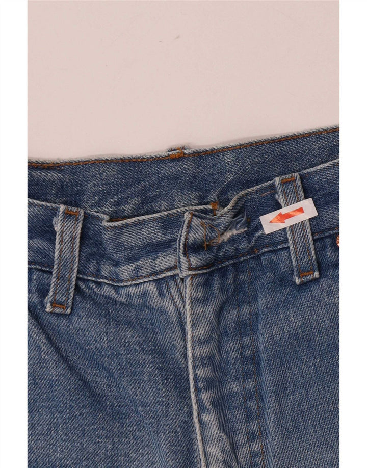 Rifle Damen Straight Jeans W32 L28 Blaue Baumwolle