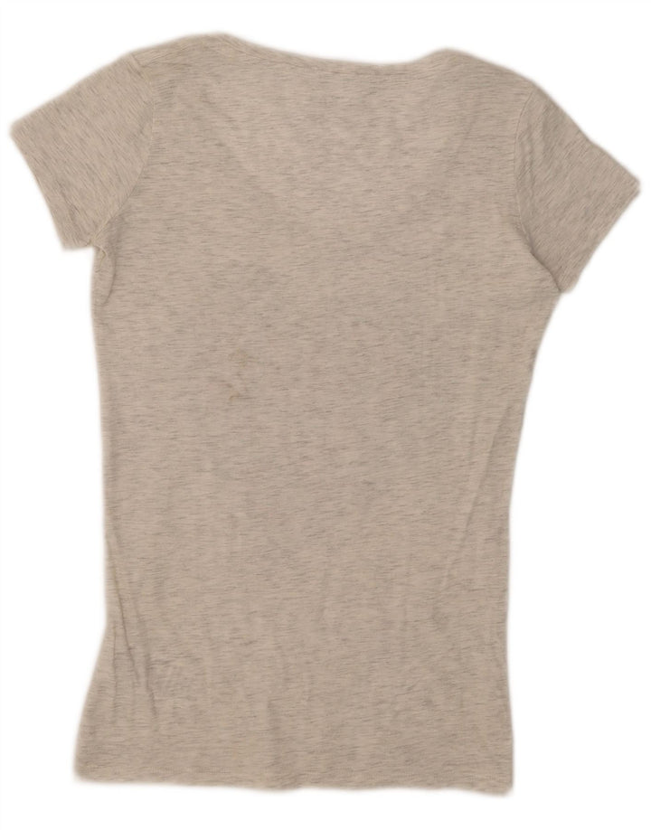 Guess Grafik-T-Shirt-Oberteil für Damen, Größe S, Gr. 8, Grau gefleckt