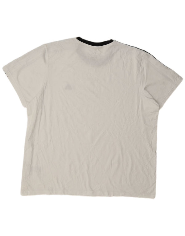 Adidas Damen T-Shirt Top UK 20/22 XL Weiße Baumwolle