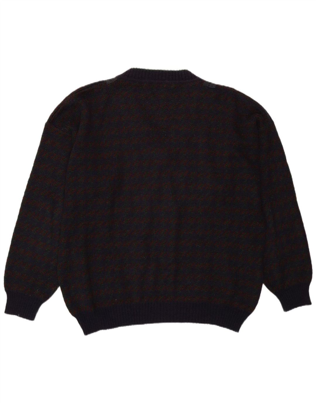 Vintage Herren V-Ausschnitt Pullover Pullover XL Lila Karo