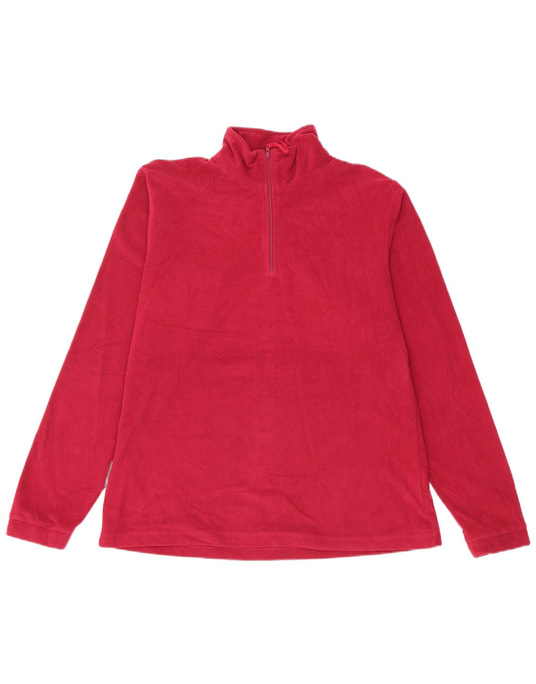 Mountain Essentials Damen-Fleecepullover mit Reißverschluss am Hals, UK 14, Größe L, Rot, Polyester